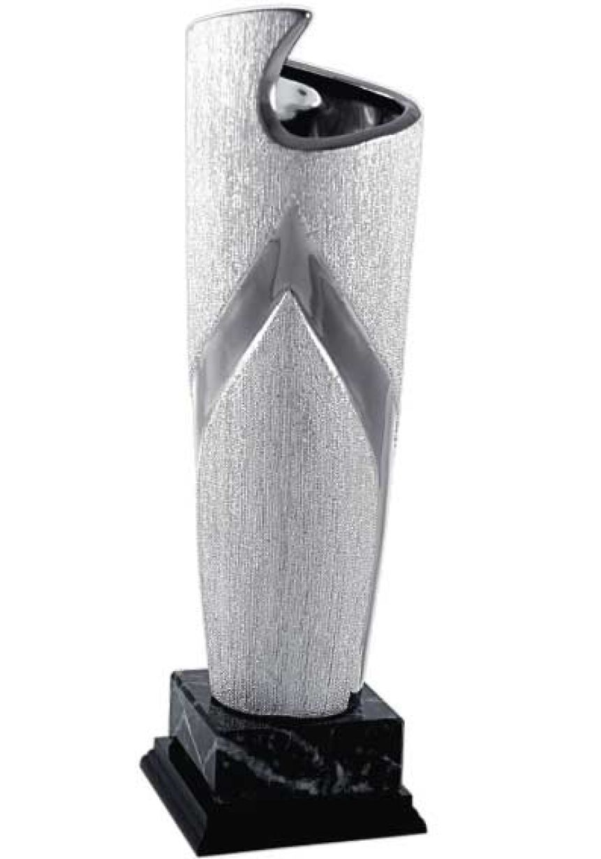 Trofeo copa jarrón porcelana plata