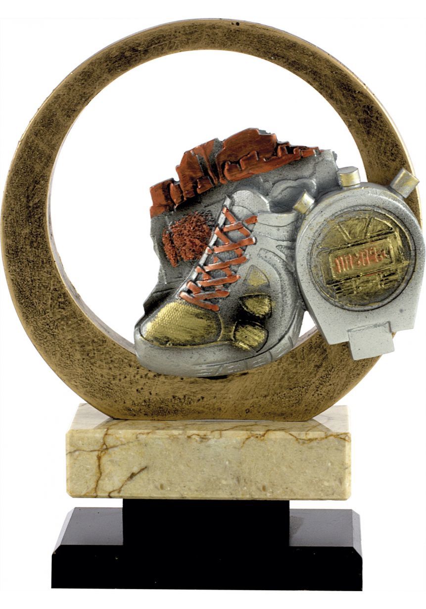 Trofeo resina circular deportivo