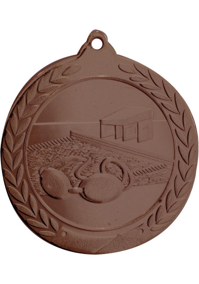 Medalla de natación en relieve