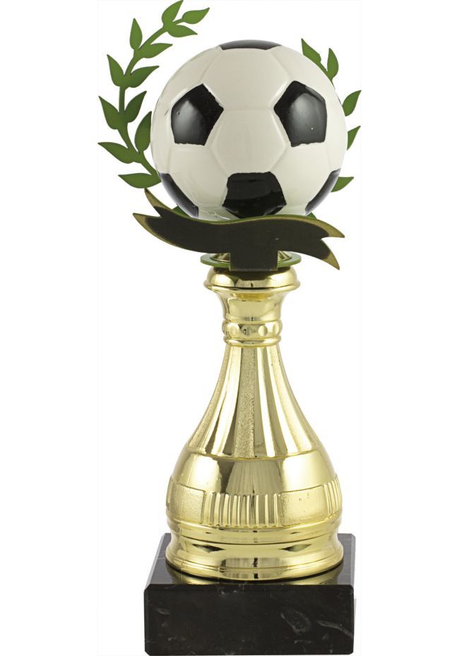 Trofeo pelota fútbol alegórico