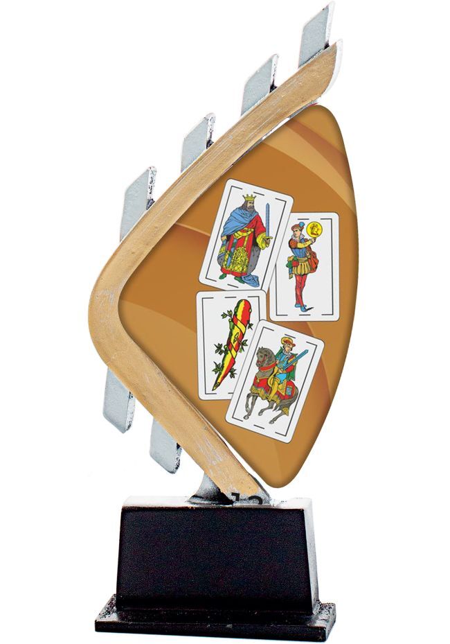Trofeo de resina cartas