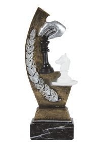 Trofeo di scacchi con alloro in resina